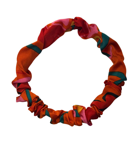 Scrunchie Headband - Sunset Bloom