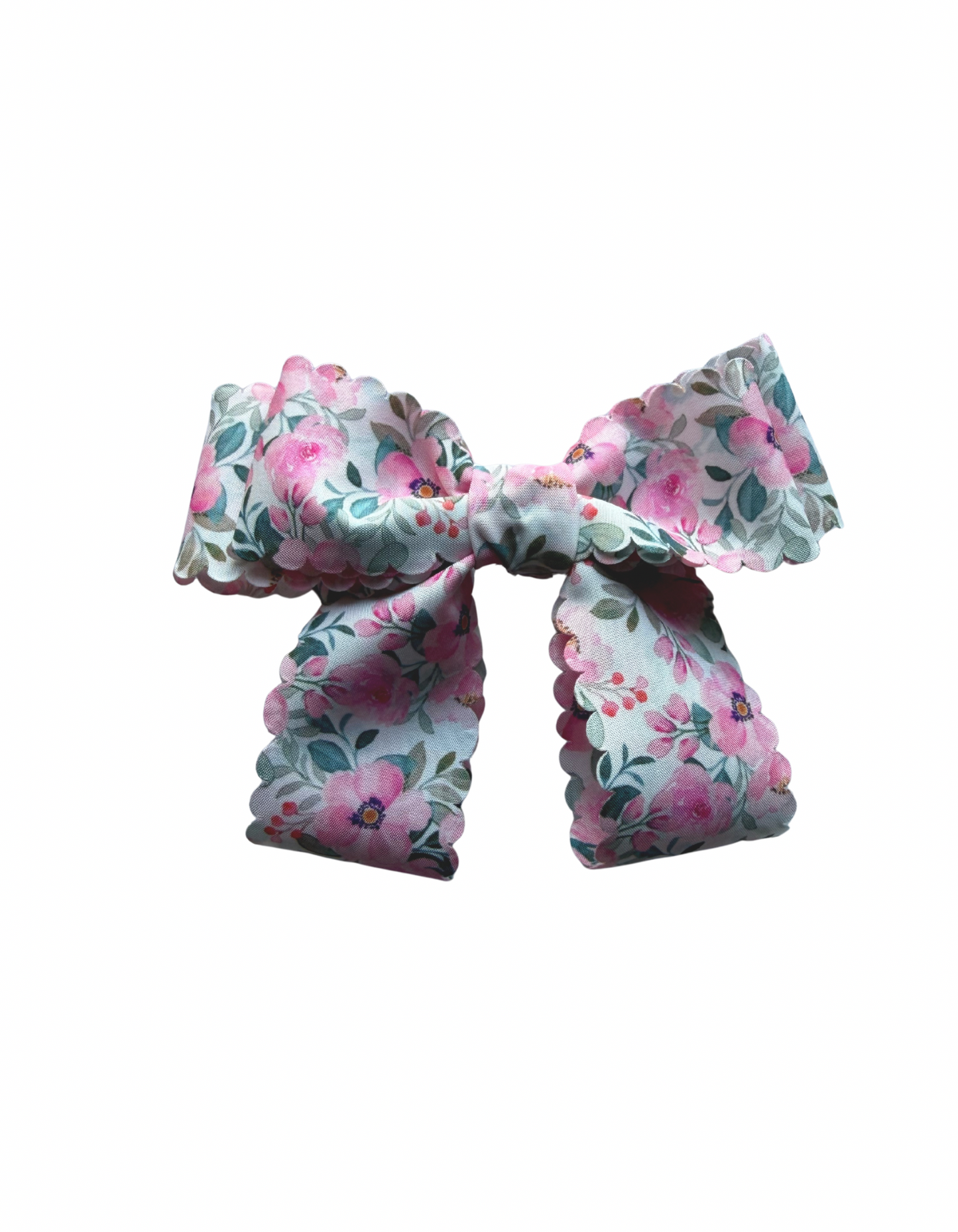 Small Bow Hair Clips - Flowery Delight